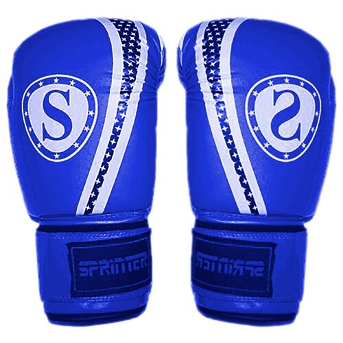 Боксёрские перчатки Sprinter, искусственная кожа, 14" унций, синие