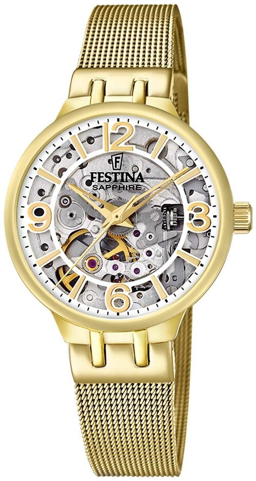 Наручные часы FESTINA Механические наручные часы Festina F20580/1, золотой, серебряный