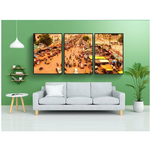 фото Набор модулных постеров для интерьера "хайдарабад, индия, город" 60x90 см. в тубусе, без рамки lotsprints