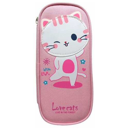 Пенал школьный Zoology для девочки, с котенком