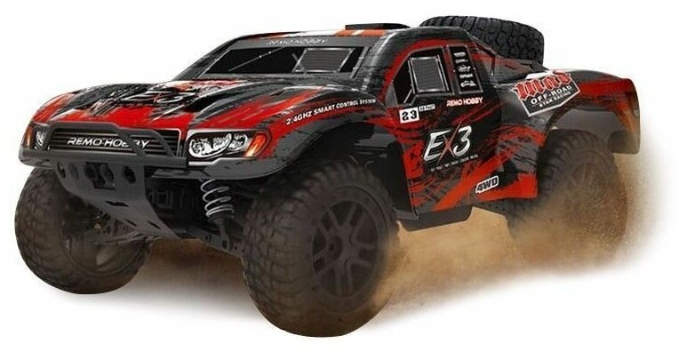 Радиоуправляемый шорт-корс Remo Hobby 10EX3 4WD RTR масштаб 1:10 2.4G - RH10EX3TOP-RED