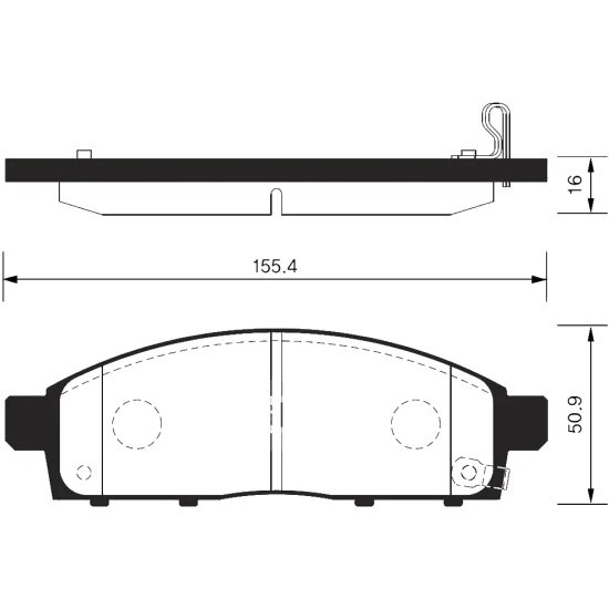 Колодки тормозные передние Sangsin Brake для Mitsubishi L200 KB4, 2.5 06-, 4 шт