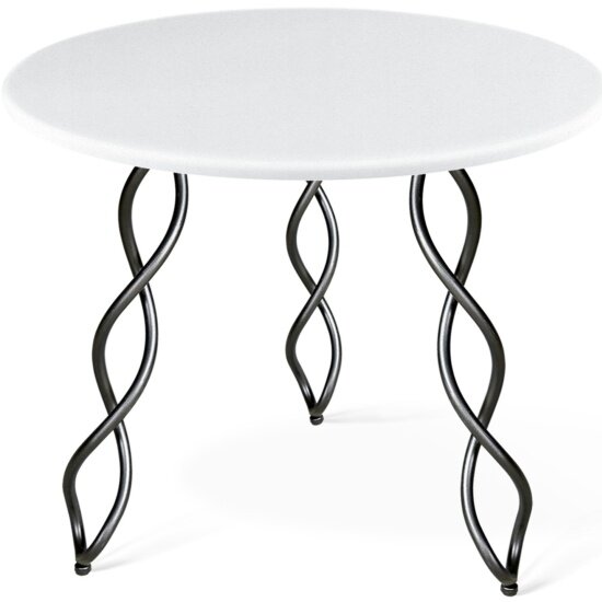 фото Стол обеденный SHEFFILTON SHT-TU17/80 МДФ черный муар/белый