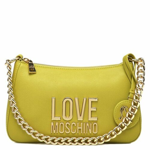 Сумка LOVE MOSCHINO, желто-зеленый сумка мини с декоративными клепками и принтом love moschino