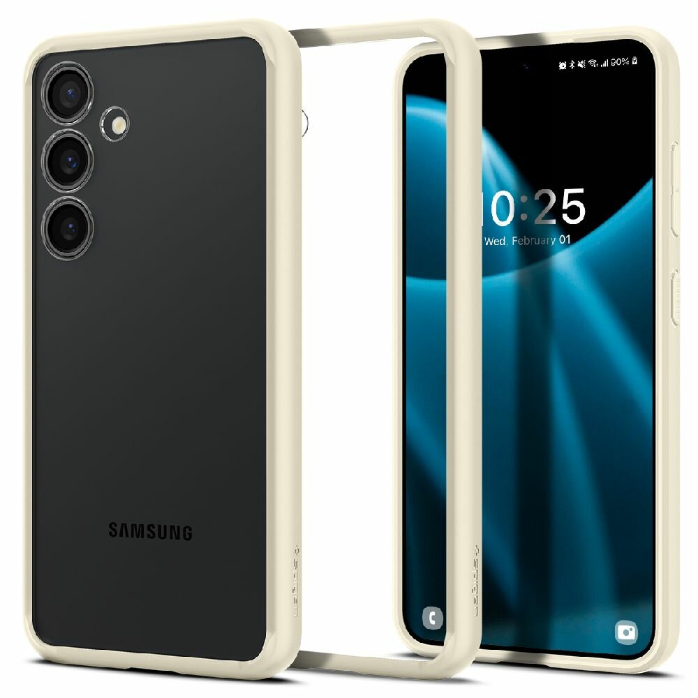 Чехол Spigen на Samsung Galaxy S24 (ACS07416) Ultra Hybrid / Спиген чехол для Галакси С24 накладка, противоударный, с защитой камеры, бежевый