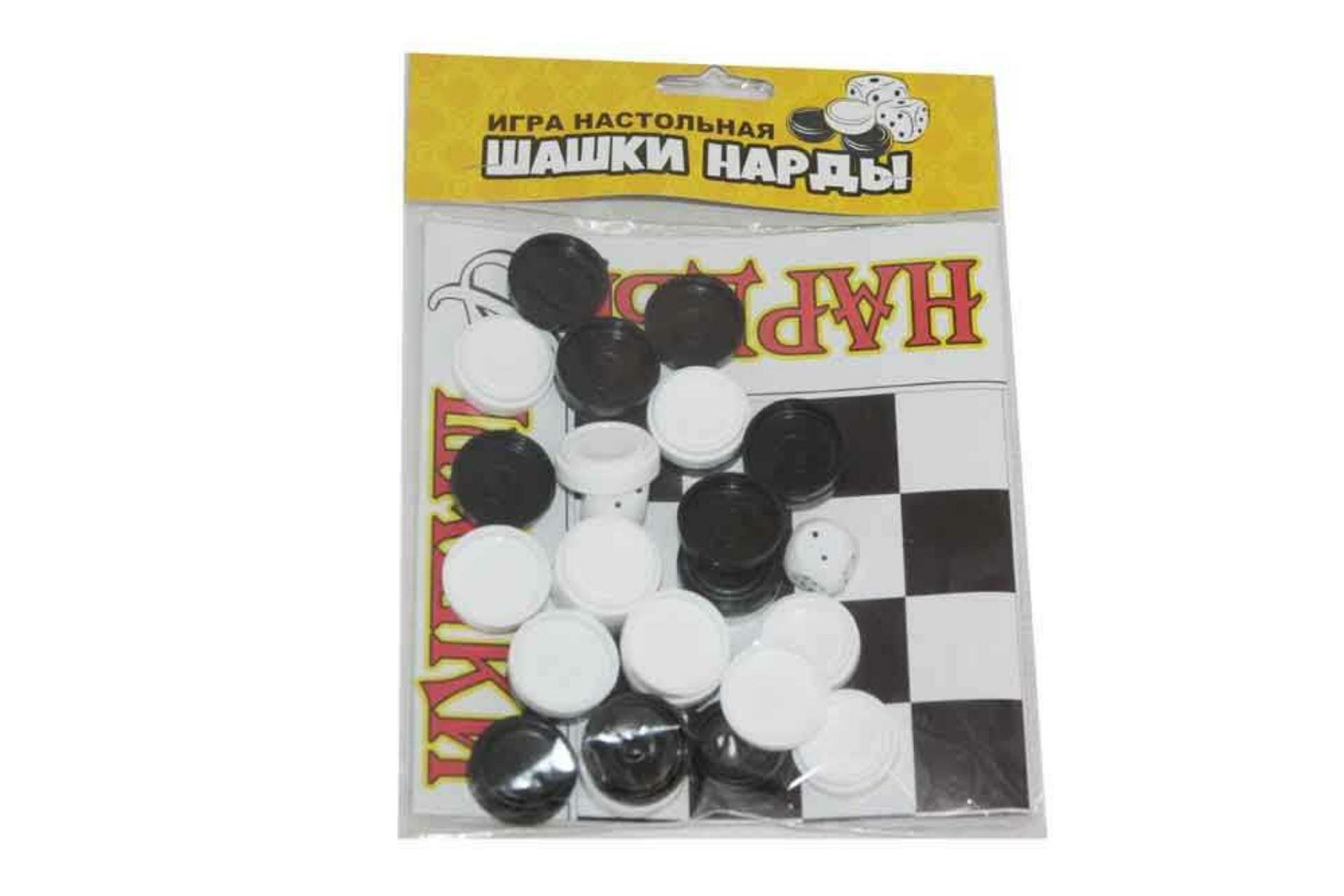 Игра настольная "Шашки-нарды"(с полем), 25,5x15 см