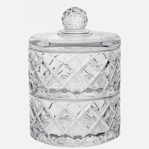 Изображение товара Емкость для хранения lefard с крышкой 2 яруса diamant 10,5*15 см, 280 мл (каждая) KSG-691-090