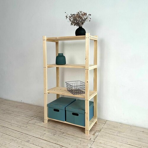 Стеллаж деревянный сплошные полки 114х63х32