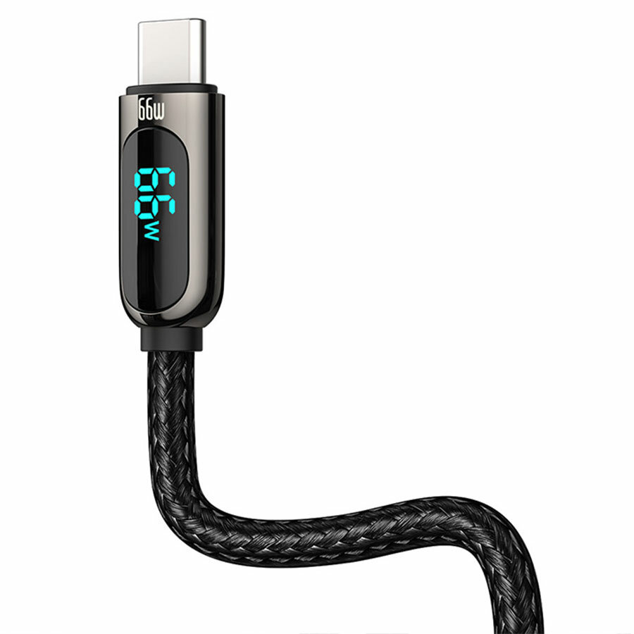 Кабель интерфейсный Baseus USB Type-A 2.0 (m) - USB Type-C (m), Fast Charging, 66W, 1 м, черный - фото №11