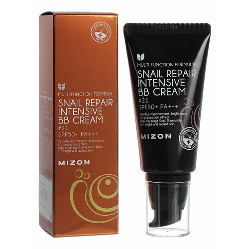 Крем ББ для лица с муцином улитки SNAIL REPAIR INTENSIVE BB CREAM тон 21, Mizon вв крем омолаживающий ekel с улиточным муцином spf 50 pa 50 мл