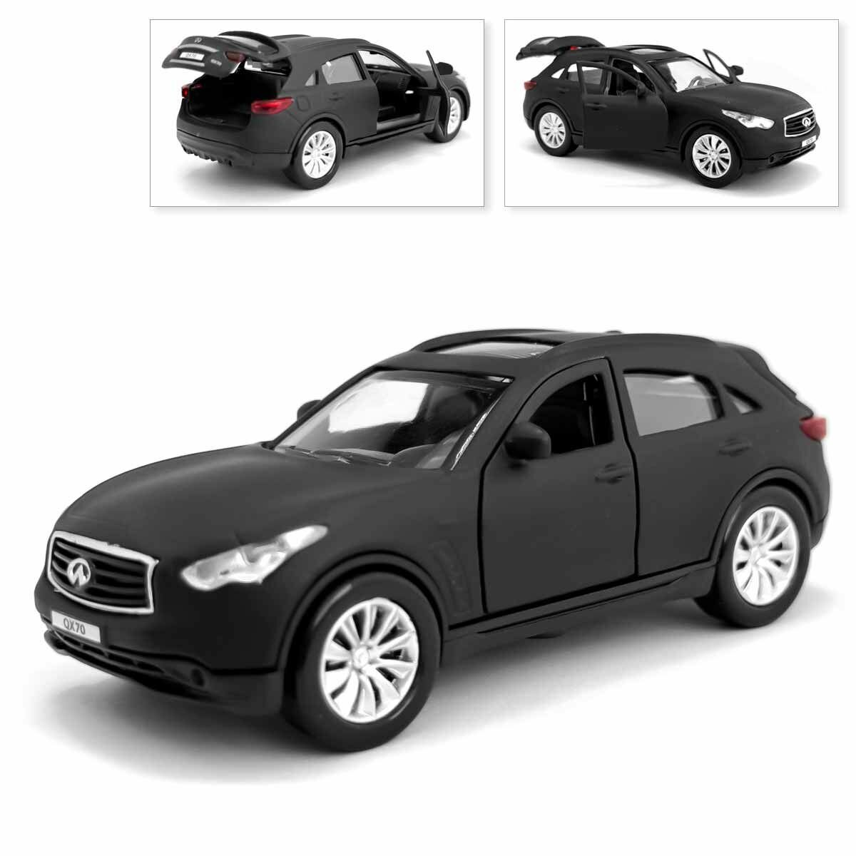 Машинка Infinity QX70, коллекционная, металлическая, черный матовый, Технопарк, 12 см