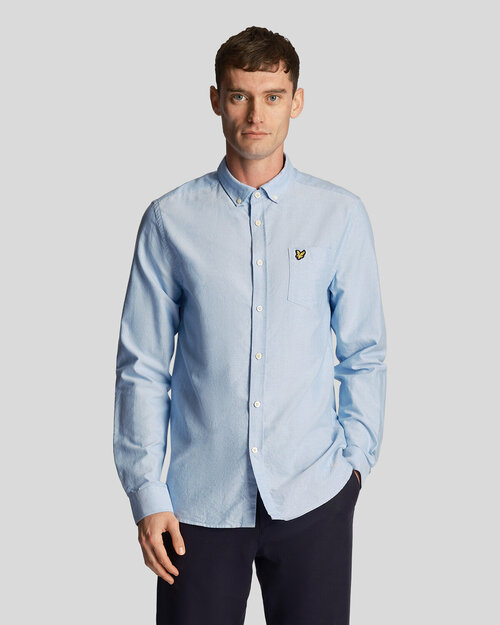 Рубашка Lyle & Scott, размер XXL, голубой