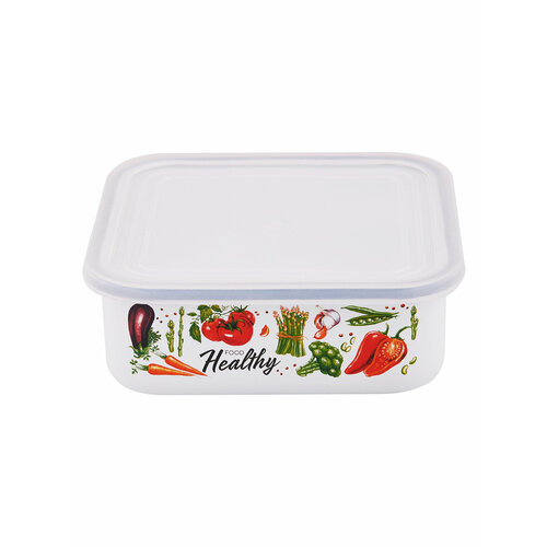 Лоток с крышкой эмалированный, Appetite Veggies, 1 л