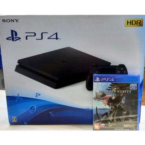 Sony PlayStation 4 Slim 500GB Black CUH-2200A Monster Hunter WORLD Value Pack