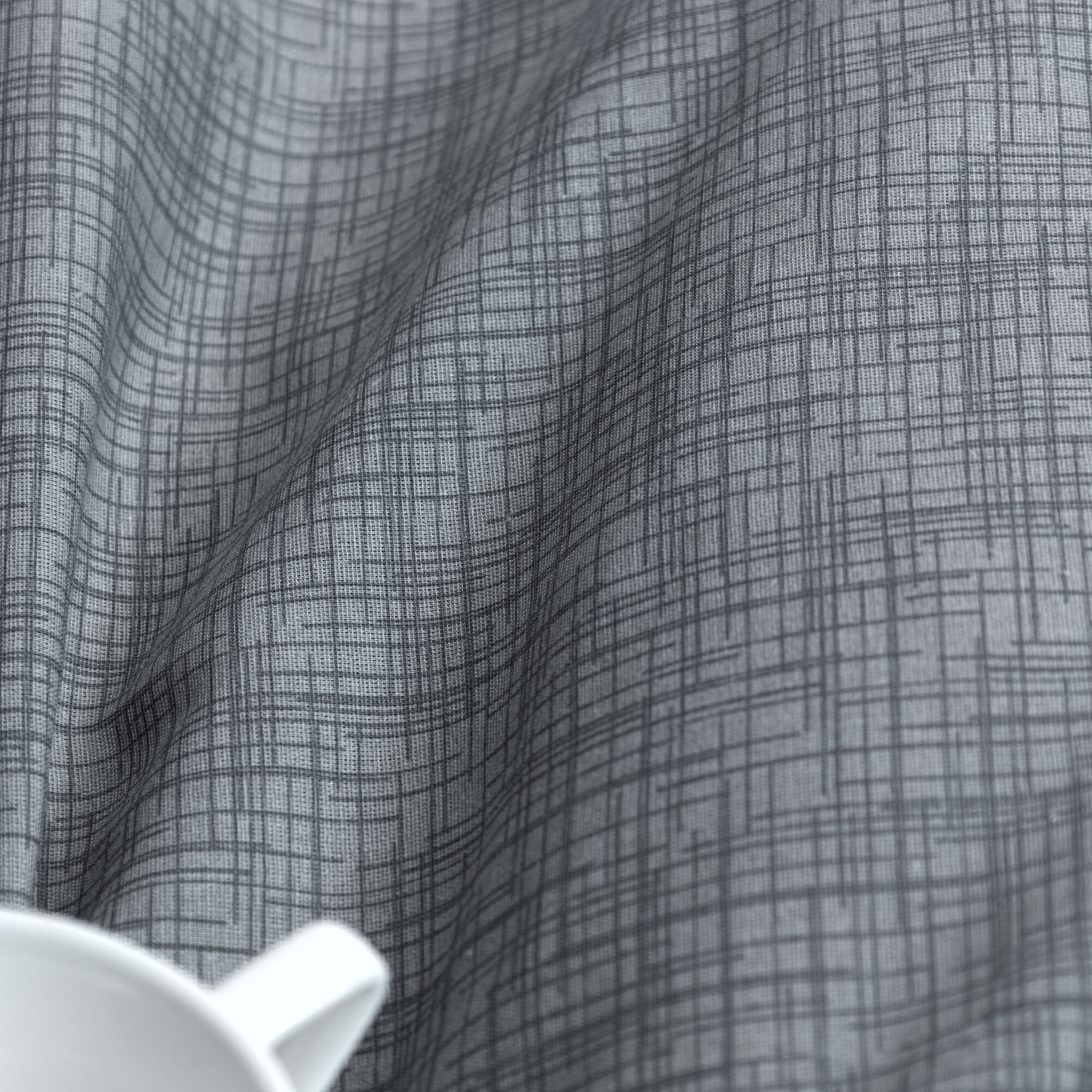 Комплект постельного белья 2-спальный с евро простыней (2 нав. 70х70) Хлопок, Бязь Galtex Контур светло-серый