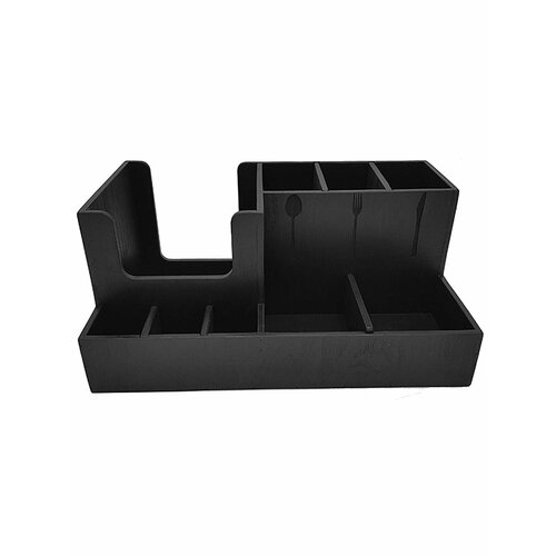 Органайзер для столовых приборов 31х18,5х14 см, черный, фанера, PPwood, V827S-08B