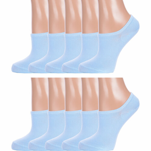 Носки HOBBY LINE, 10 пар, размер 36-40, голубой носки hobby line 10 пар размер 36 40 коралловый