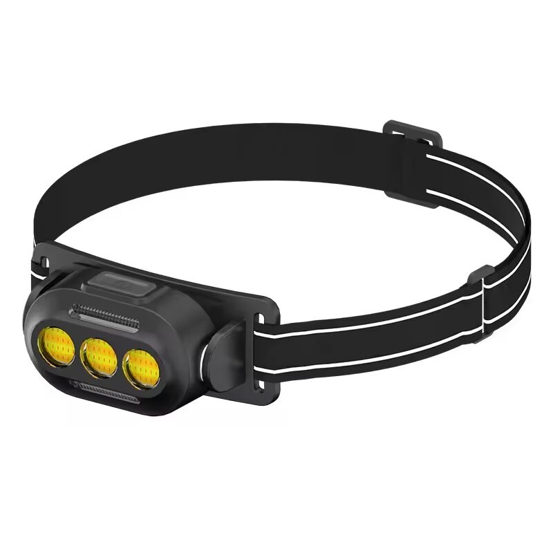 Фонарь налобный 3 LED элемента, 3 режима работы, защита от влаги, аварийная подсветка, АКБ YD02