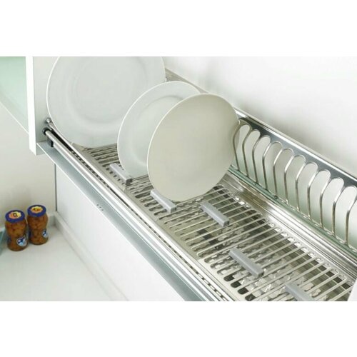 Сушилка для посуды в верхнюю базу, один уровень, нержавеющая сталь, в модуль 900 мм