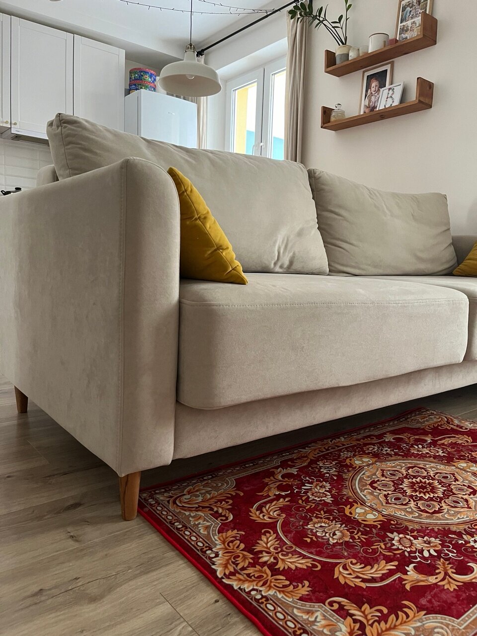 фото Ковер напольный красный 70х120