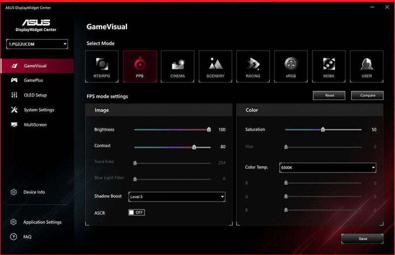 32" Монитор 4К ROG SWIFT OLED PG32UCDM (2024), 3840x2160, 240 Гц, 16:9, 140 PPI, 1000 кд/м2, 0.03 мс, OLED — фото 1