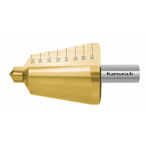Сверло коническое с покрытием TiN-GOLD Karnasch 26-40 мм 14748₽