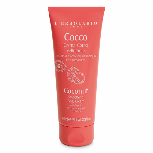 L'ERBOLARIO Крем для тела и рук увлажняющий разглаживающий COCONUT SMOOTHING BODY CREAM, 100мл