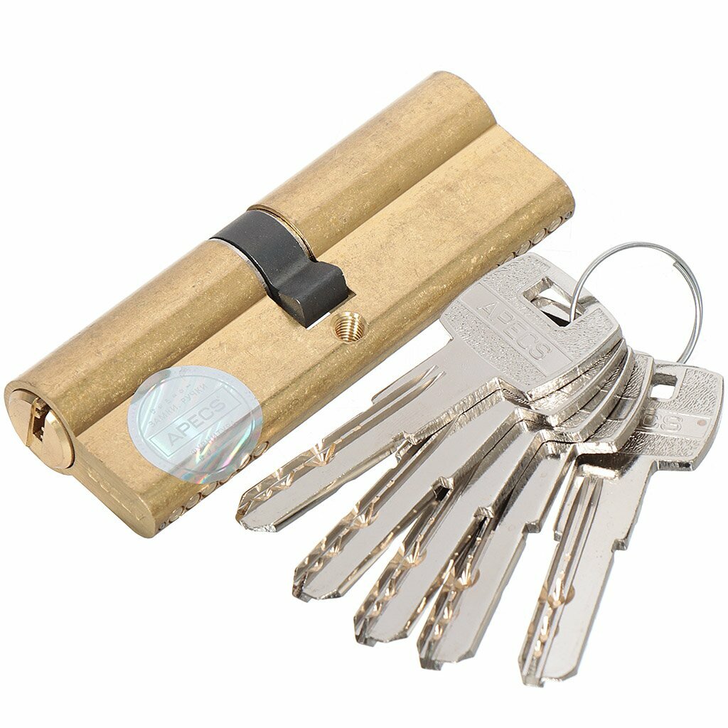 Личинка замка двери Apecs SM-90-G 90 мм золото 3173 цилиндр Китай