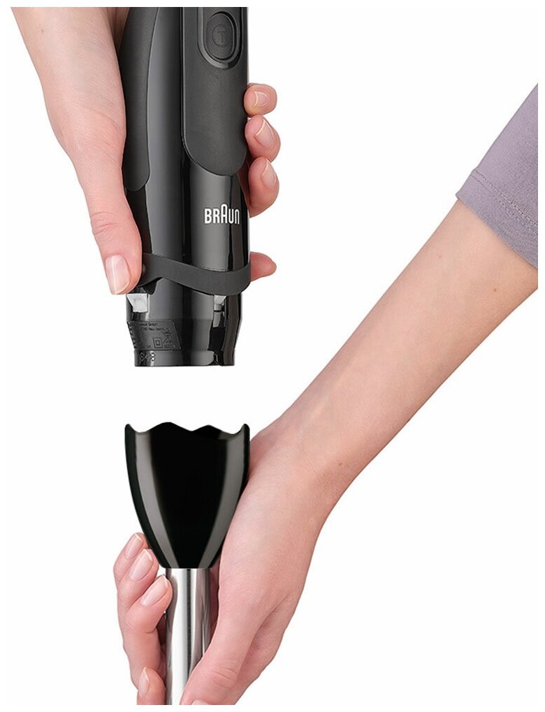 блендер BRAUN MQ5277BK 1000Вт измельчитель/венчик/терки/пюре - фото №4