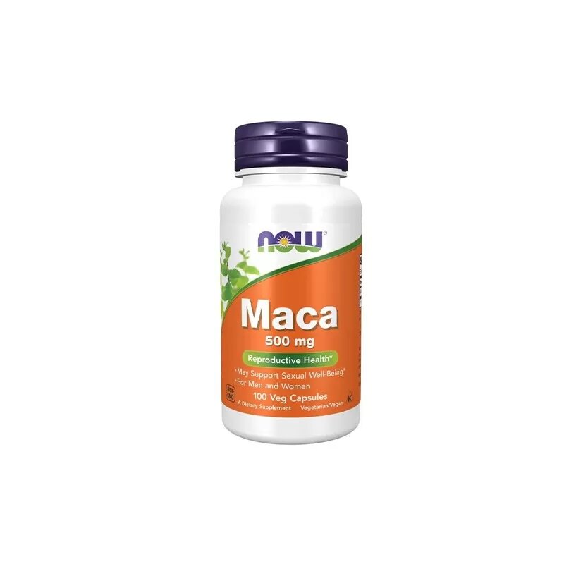 Мака перуанская NOW Maca 500mg 100 вегетарианских капсул для повышения активности