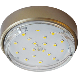 Светильник накладной Ecola GX53 DGX5318 легкий золото 18X88 FG53FFECD