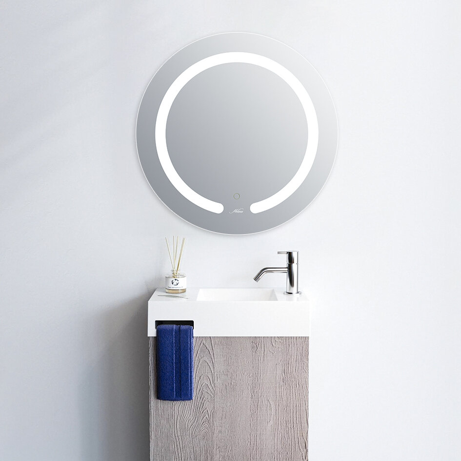 Зеркало с LED-подсветкой MELANA-600 (MLN-LED087), круглое, сенсорное управление