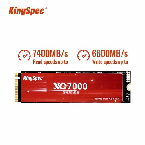 KingSpec M2 2280 NVMe SSD 2ТБ M2 PCIe 40x4 SSD 3D NAND флэш - память до 7400 МБ с 11999₽