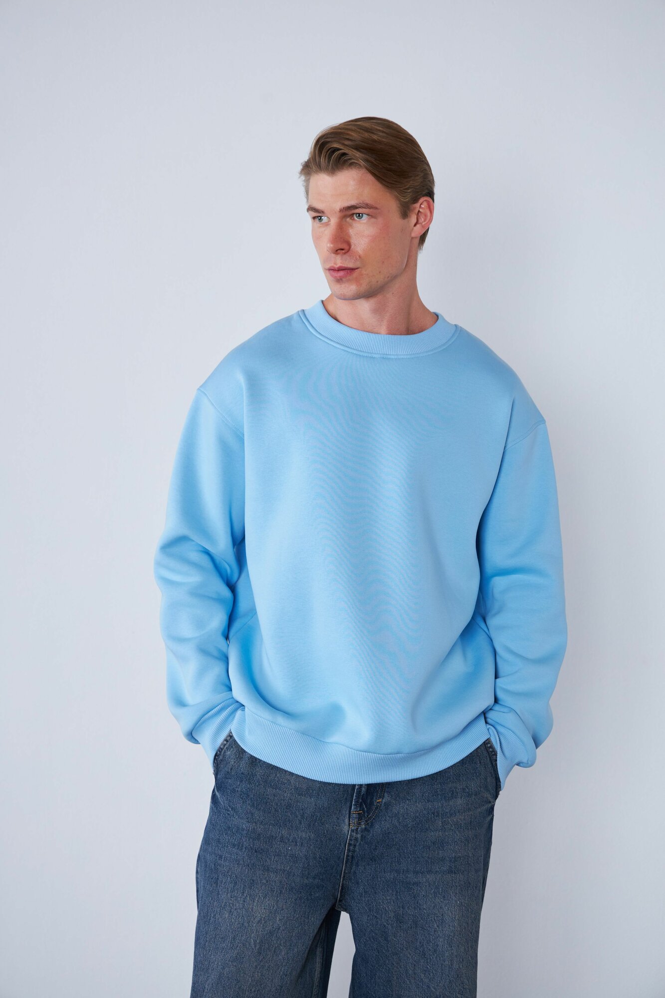 Свитшот Телодвижения, размер 176,182-92-82 (46) M, , голубой — фото 1