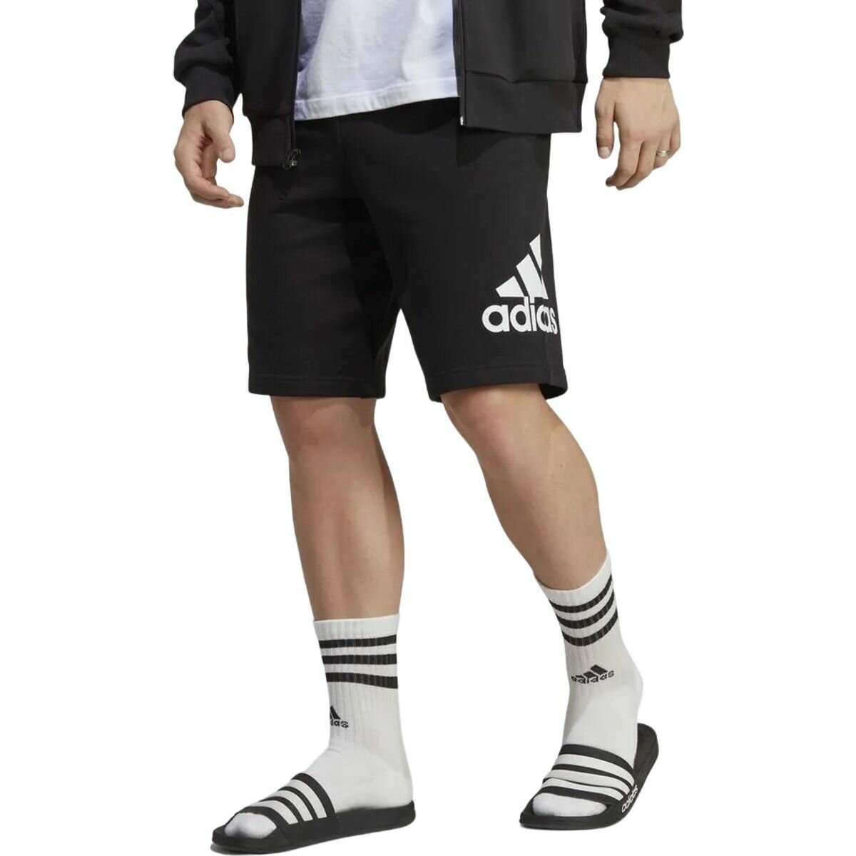 Шорты adidas Essentials Big Logo French Terry Shorts, размер XL INT, черный