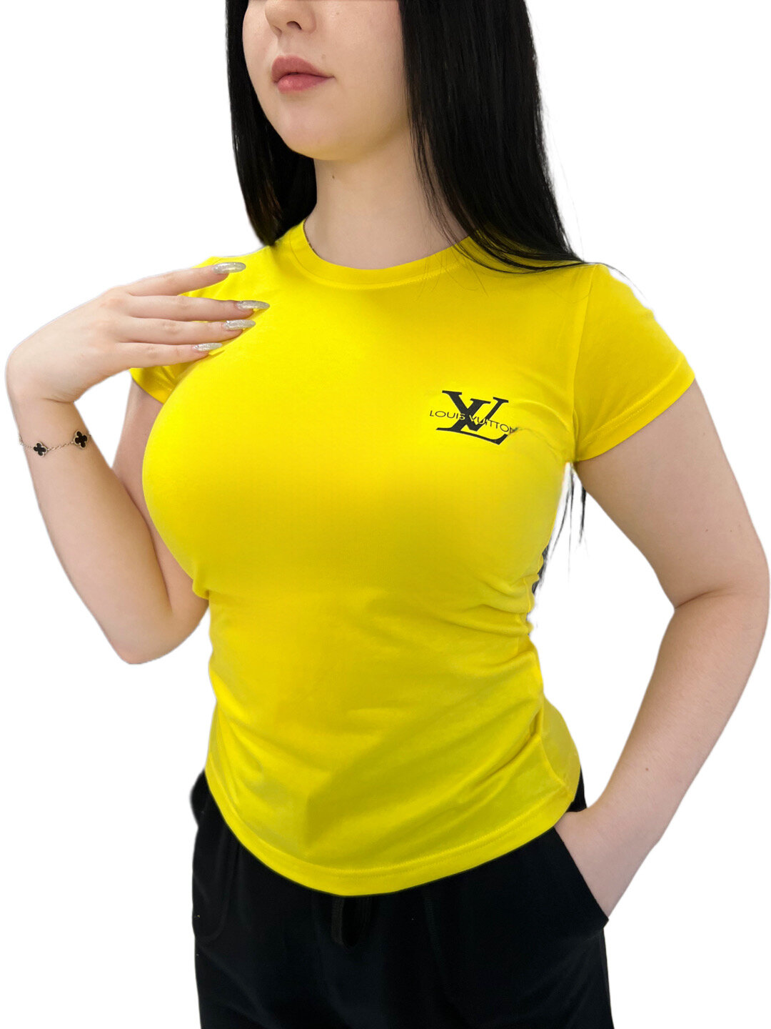 Футболка спортивная, 1 шт., размер M, желтый меланж — фото 1