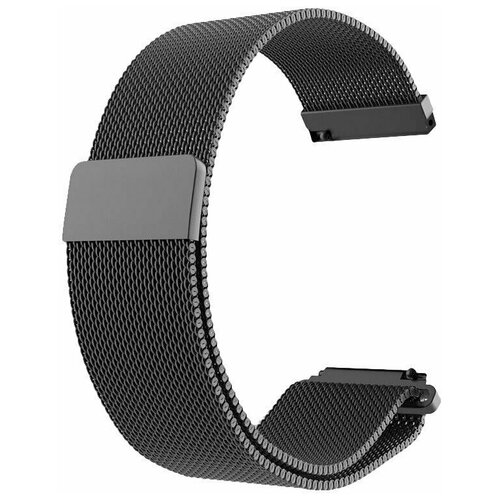 Металлический ремешок Mijobs миланская петля для смарт-часов Huawei Watch GT2 (42 мм) / GT2 (ширина 20 мм.), черный