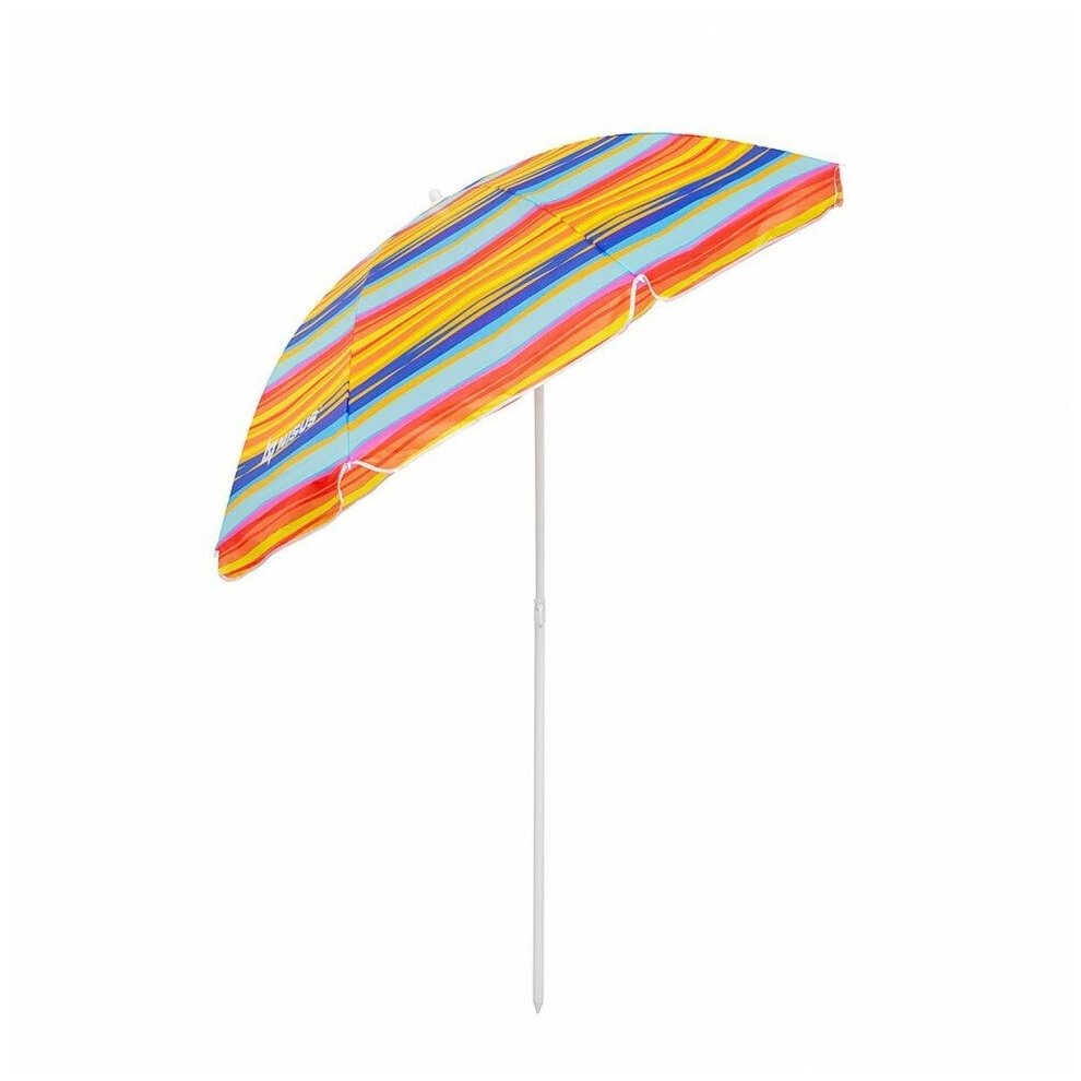 NISUS Зонт пляжный d 2м с наклоном (22/25/170Т) (N-200N-SO) NISUS (разноцветные полосы) - фотография № 1