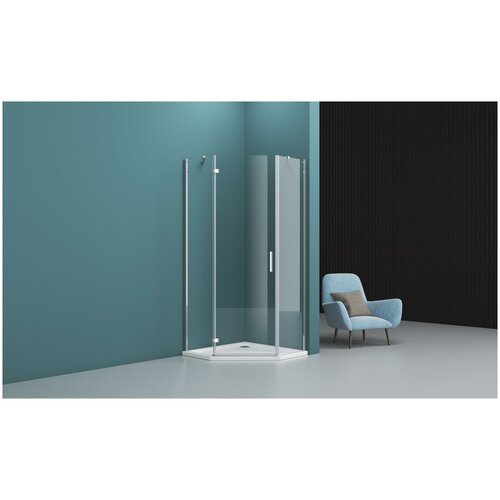 Душевой уголок BelBagno KRAFT-P-1-80-C-Cr-L душевой уголок belbagno kraft kraft p 1 80 c cr l 80х80 см прозрачное стекло