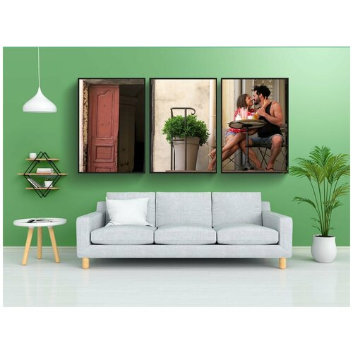 фото Набор модулных постеров для интерьера "влюблен, пара, пара любви" 60x90 см. в тубусе, без рамки lotsprints