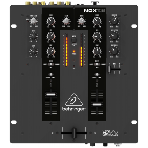 Behringer NOX101 DJ-микшер с полным VCA управлением сменный кроссфейдер behringer cfm 1