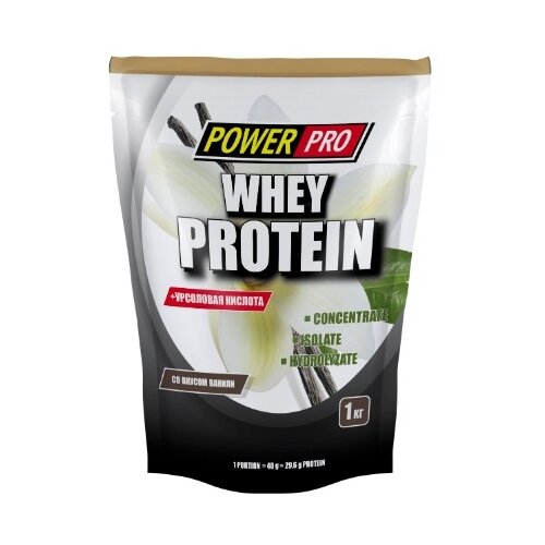 Протеин Power Pro Whey Protein, 1000 гр., ваниль протеин power pro whey protein 600 гр шоколад