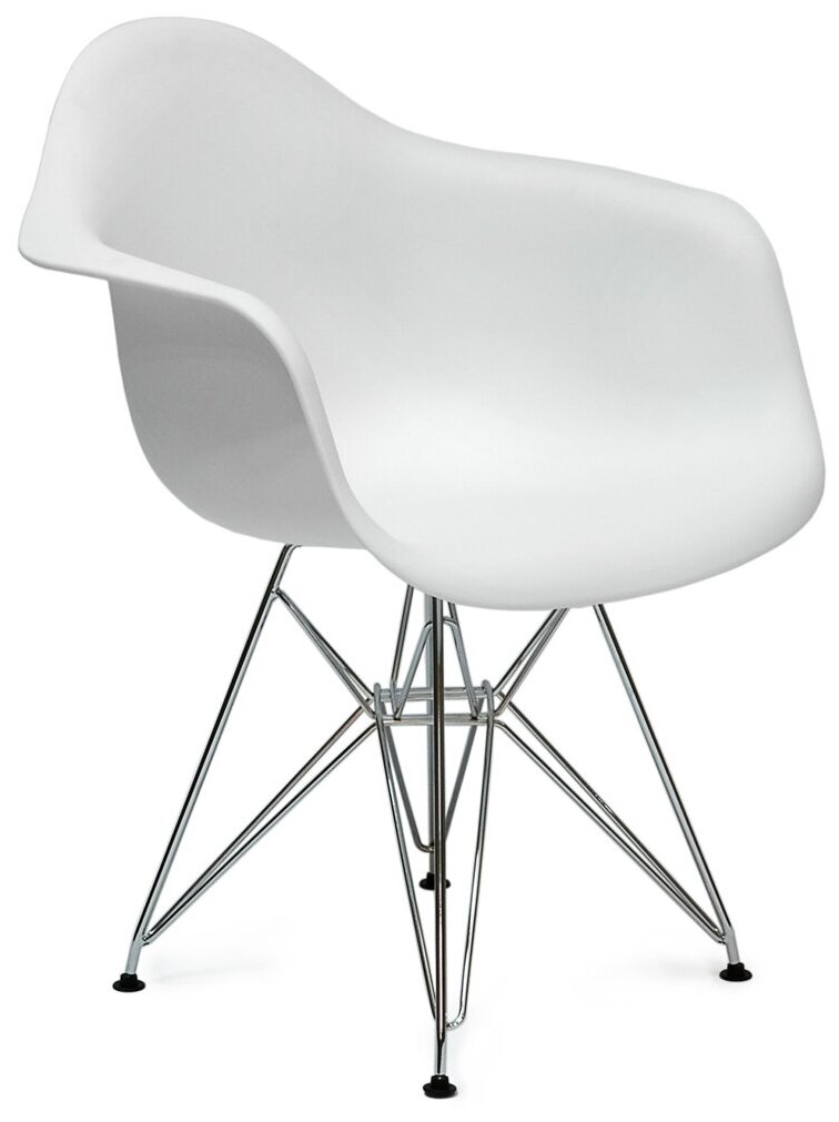 Кресло Barneo N-14-14 SteelMold белый металлические ножки, Eames style