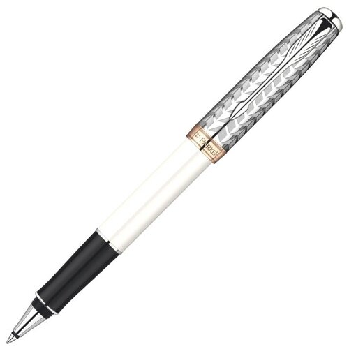 ручки роллеры подарочные ручка роллер parker sonnet sand blasted metal Ручка-роллер Parker Sonnet T540 Feminine Collection, Metal and Pearl GT S0947330