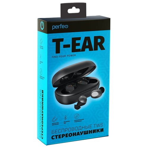 Bluetooth наушники Perfeo T-Ear черные TWS 154000₽