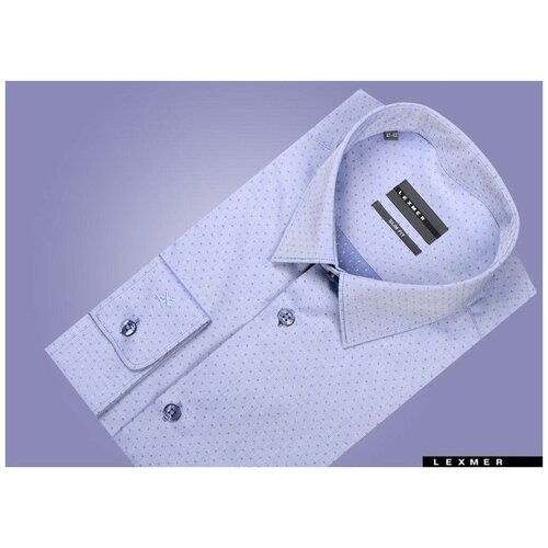 фото Рубашка lexmer, размер 44, голубой