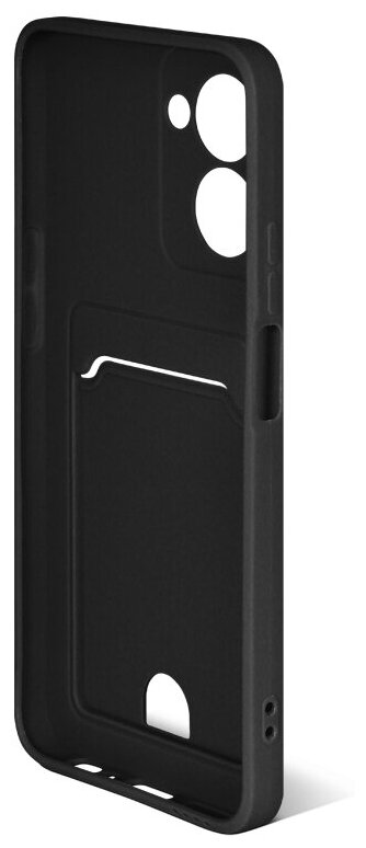 Силиконовый чехол с отделением для карты для Realme C33 DF rmCardCase-03 (black)