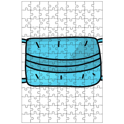 фото Магнитный пазл 27x18см."маска для лица, изоляция, защита" на холодильник lotsprints