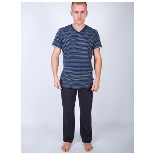 Комплект Gentlemen, брюки, футболка, пояс на резинке, размер XL, синий