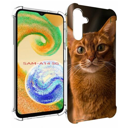 Чехол MyPads порода кошки абисинская для Samsung Galaxy A14 4G/ 5G задняя-панель-накладка-бампер